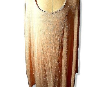 Calvin Klein Plus Size Blush And Metallic Top